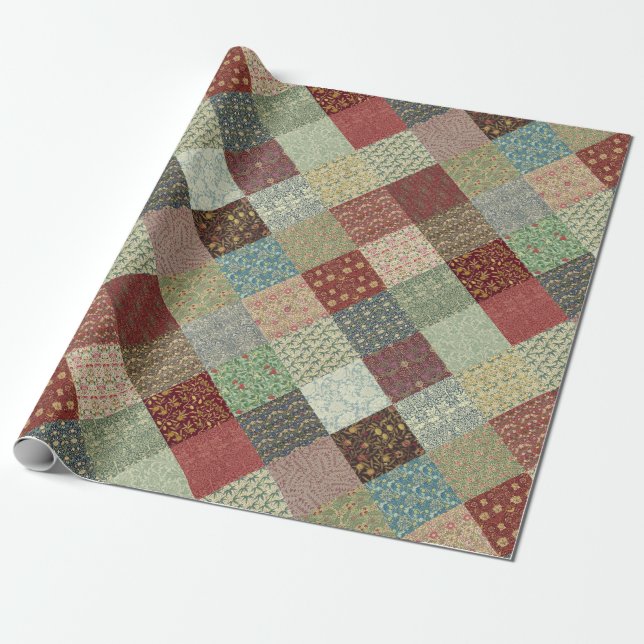 William Morris Patchwork-Quilt-Papierverpackung Geschenkpapier (Ungerollt)
