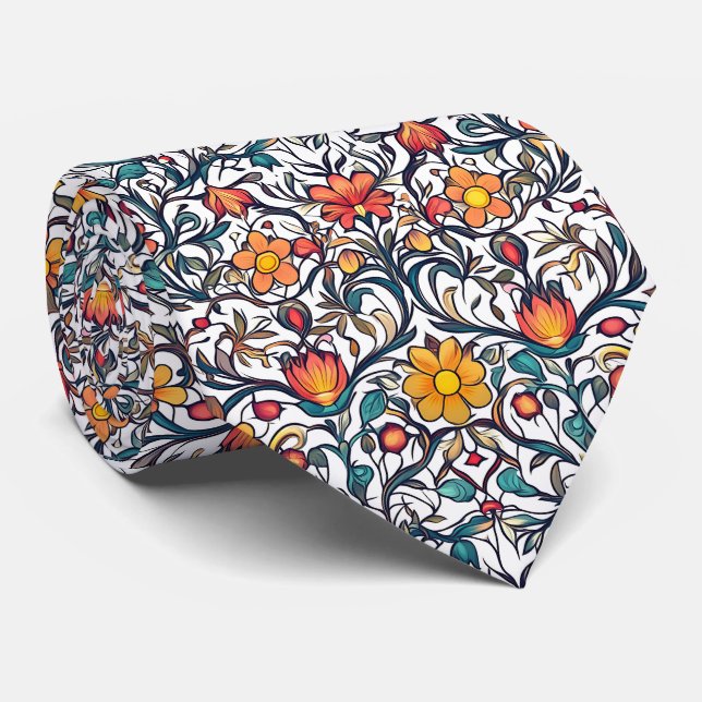 William Morris Pattern Krawatte (Gerollt)
