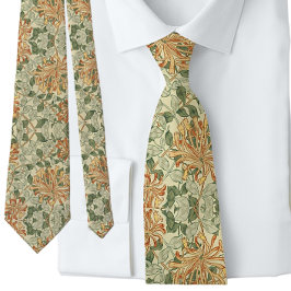 William * Morris Peach Green Krawatte