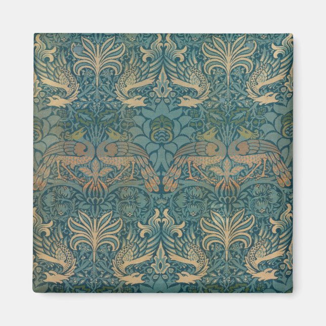 William Morris Peacock and Dragon Textile Design Magnet (Vorne)