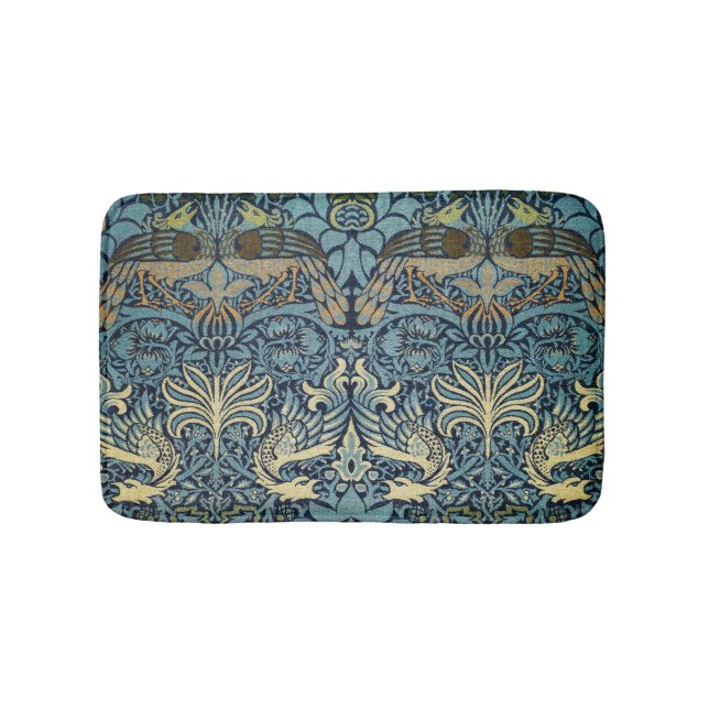 William Morris Peacock and Dragon Woven Design Badematte (Vorderseite)