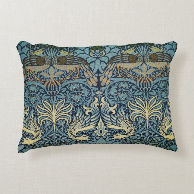 William Morris Peacock and Dragon Woven Design Dekokissen (Vorderseite)
