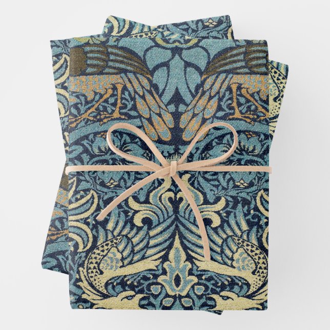 William Morris Peacock and Dragon Woven Design Geschenkpapier Set (Beispiel)