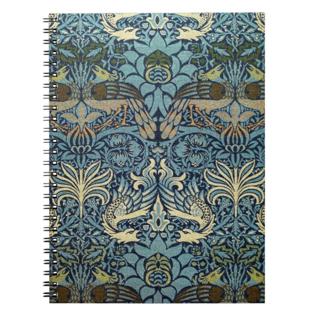 William Morris Peacock and Dragon Woven Design Notizblock (Vorderseite)