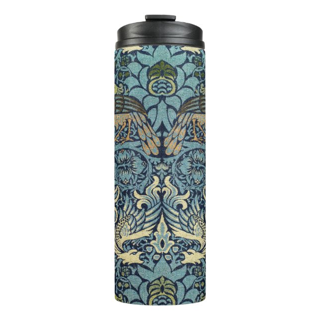 William Morris Peacock and Dragon Woven Design Thermosbecher (Vorderseite)