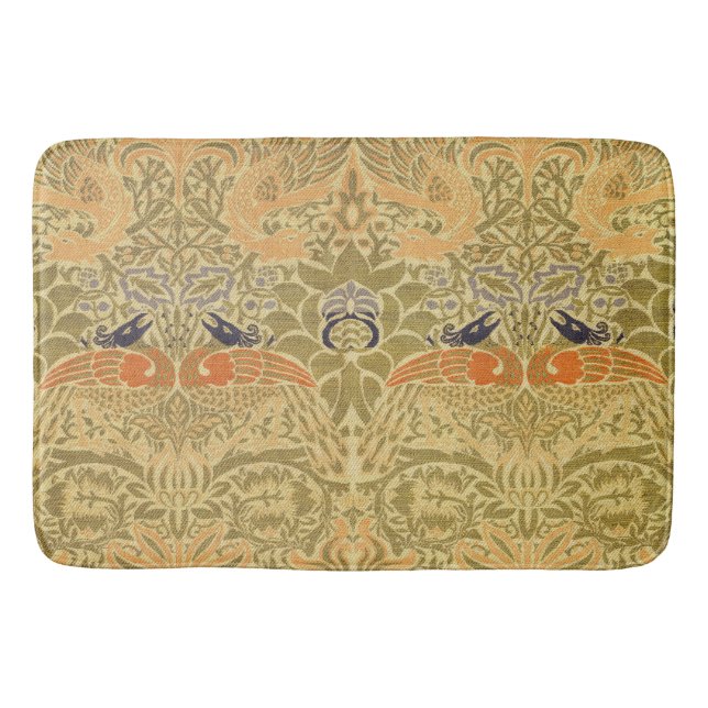 William Morris Peacock & Dragon Arts & Crafts Badematte (Vorderseite)