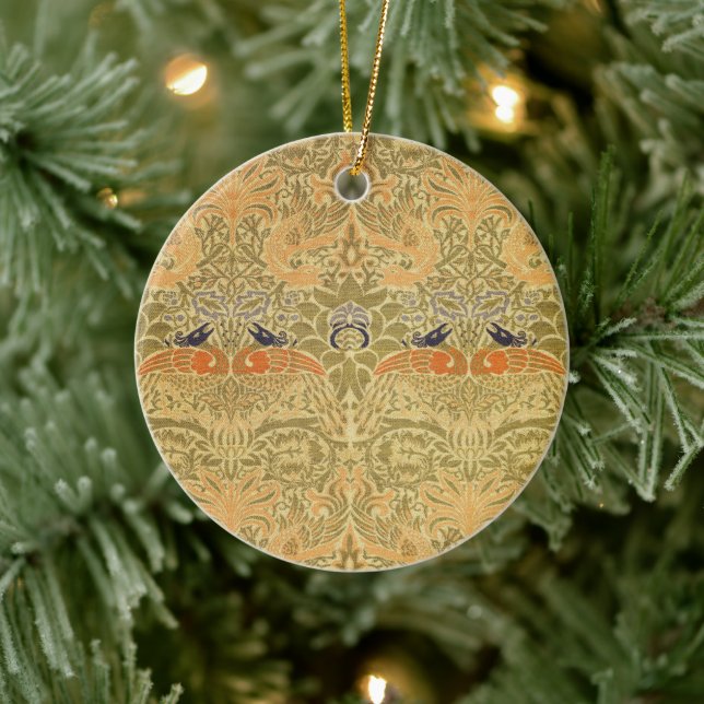 William Morris Peacock & Dragon Arts & Crafts Keramik Ornament (Baum)