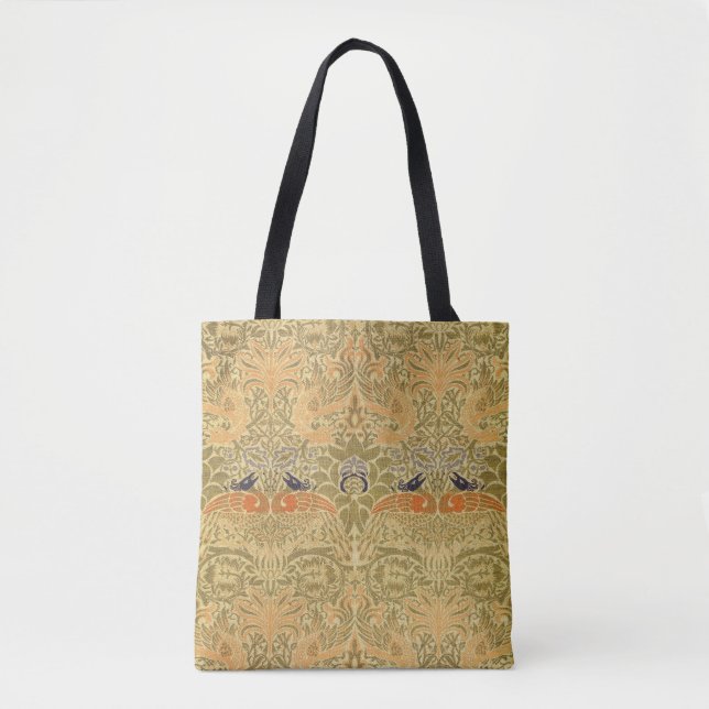 William Morris Peacock & Dragon Arts & Crafts Tasche (Vorderseite)