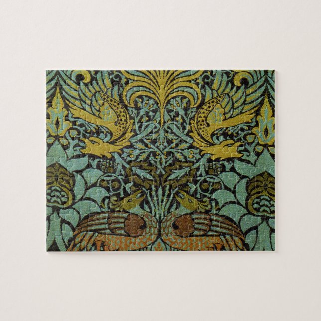 William Morris Peacock Dragon Wallpaper (Horizontal)