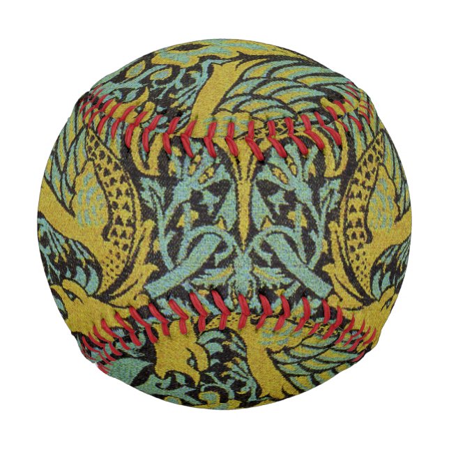 William Morris Peacock Dragon Wallpaper Baseball (Vorderseite)