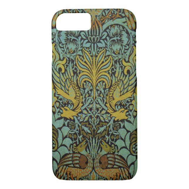 William Morris Peacock Dragon Wallpaper Case-Mate iPhone Hülle (Rückseite)