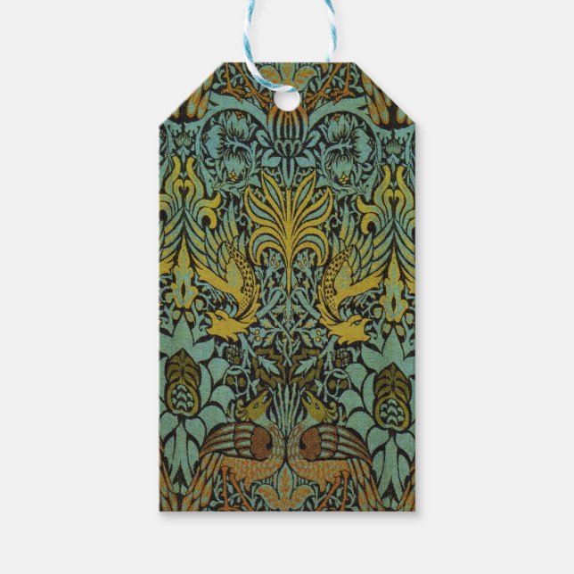 William Morris Peacock Dragon Wallpaper Geschenkanhänger (Vorderseite)