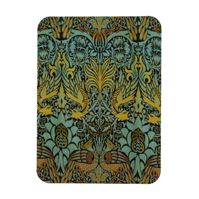 William Morris Peacock Dragon Wallpaper Magnet (Vertikal)