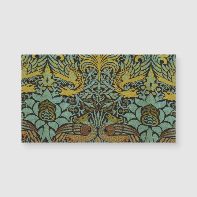 William Morris Peacock Dragon Wallpaper Magnetkarte (Vorderseite)