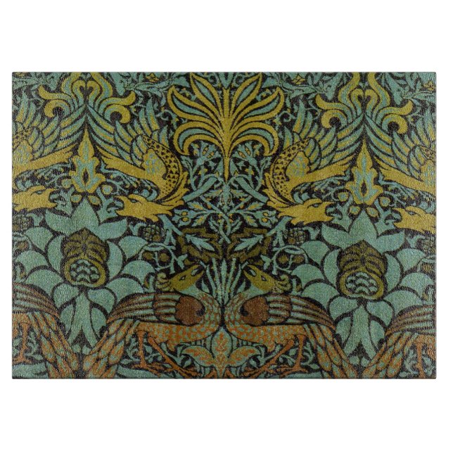 William Morris Peacock Dragon Wallpaper Schneidebrett (Vorderseite)