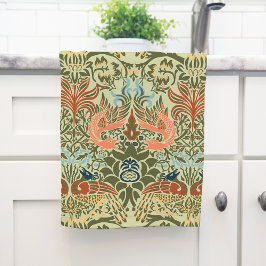 William Morris Peacock und Dragon Geschirrtuch