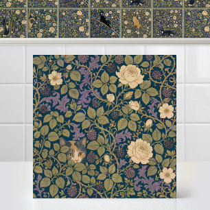 William Morris Peekaboo Calico Katze Laubmuster Fliese