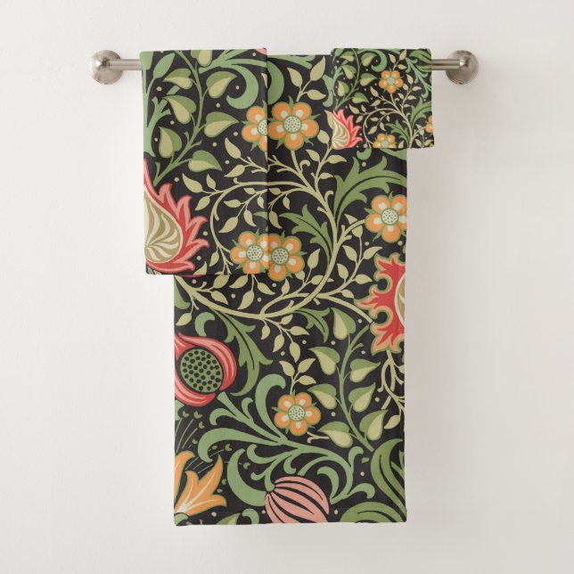 William Morris Persian Floral Antique Badhandtuch Set (Insitu)