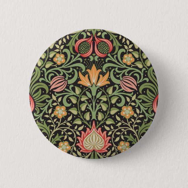 William Morris Persian Floral Antique Button (Vorderseite)
