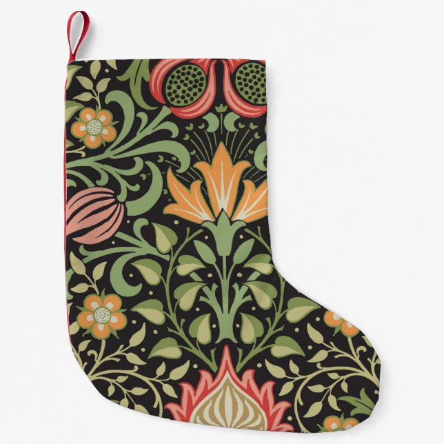 William Morris Persian Floral Antique Kleiner Weihnachtsstrumpf (Vorderseite)