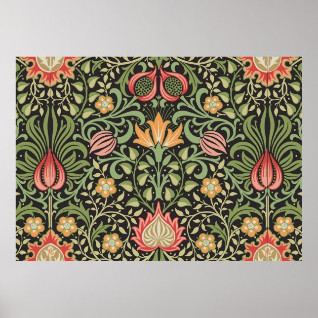 William Morris Persian Floral Antique Poster (Vorne)