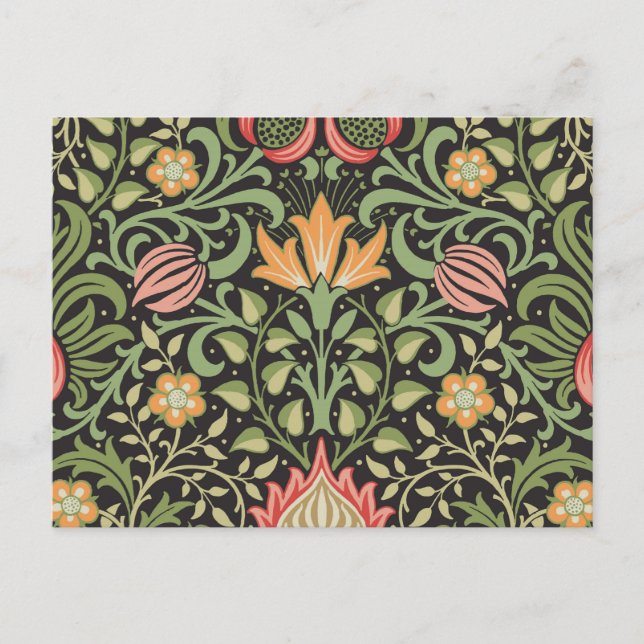 William Morris Persian Floral Antique Postkarte (Vorderseite)