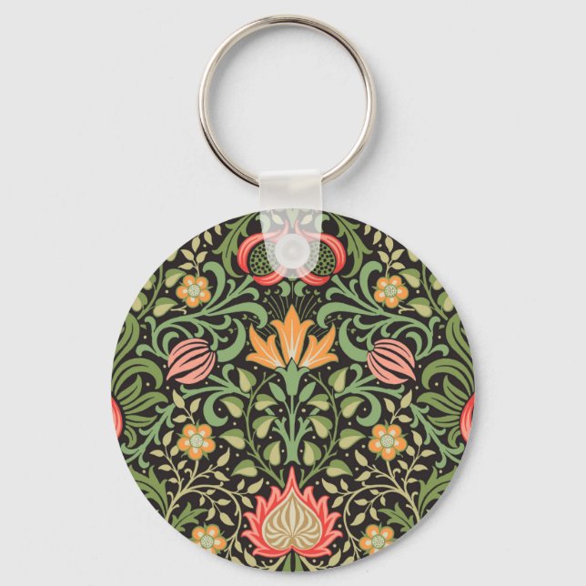 William Morris Persian Floral Antique Schlüsselanhänger (Vorderseite)