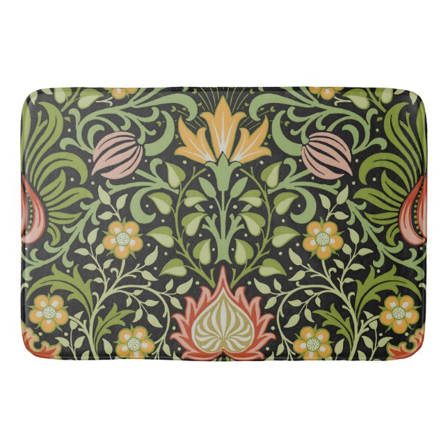 William Morris Persian Floral Botanical Design Badematte (Vorderseite)