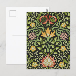 William Morris Persian Floral Botanical Design Postkarte