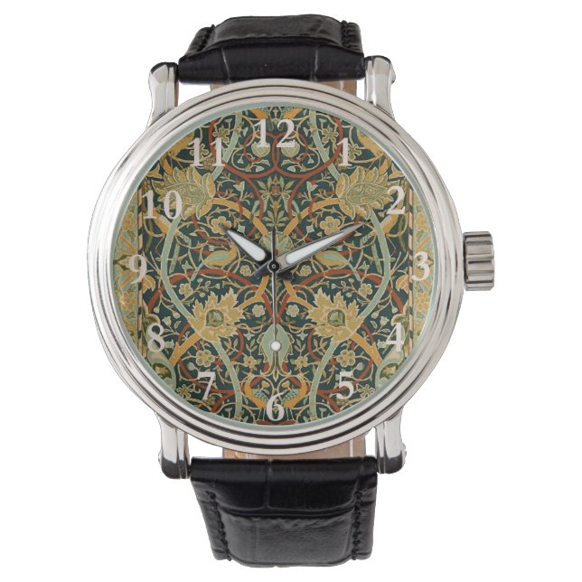 William Morris Persian Oriental Tepet Art Armbanduhr (Vorderseite)