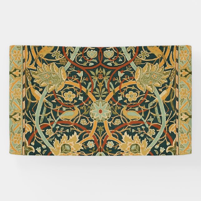 William Morris Persian Oriental Tepet Art Banner (Horizontal)