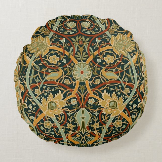 William Morris Persian Oriental Tepet Art Rundes Kissen (Vorderseite)