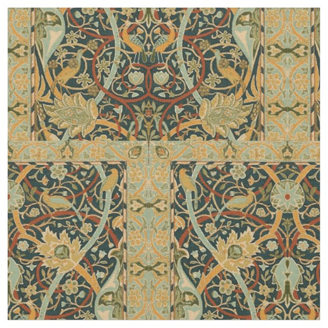 William Morris Persian Oriental Tepet Art Stoff (Nahaufnahme)