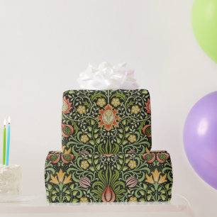 William Morris Persisch Schwarze Blumengestaltung  Geschenkpapier