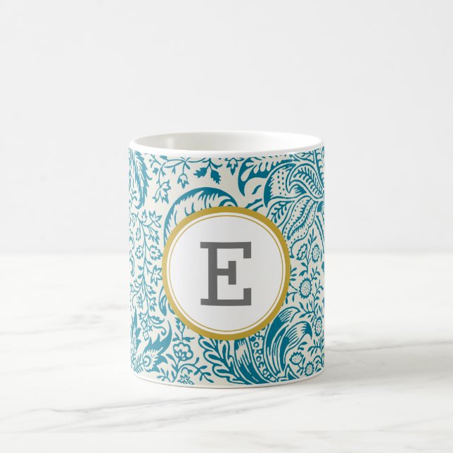 William Morris PERSONALISIERT INITIAL Kaffeetasse (Mittel)