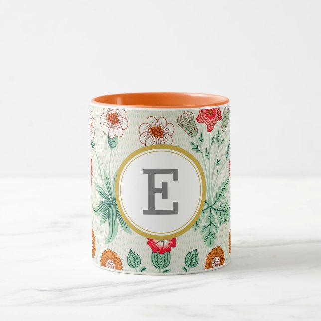 William Morris PERSONALISIERT INITIAL Tasse (Zentrum)