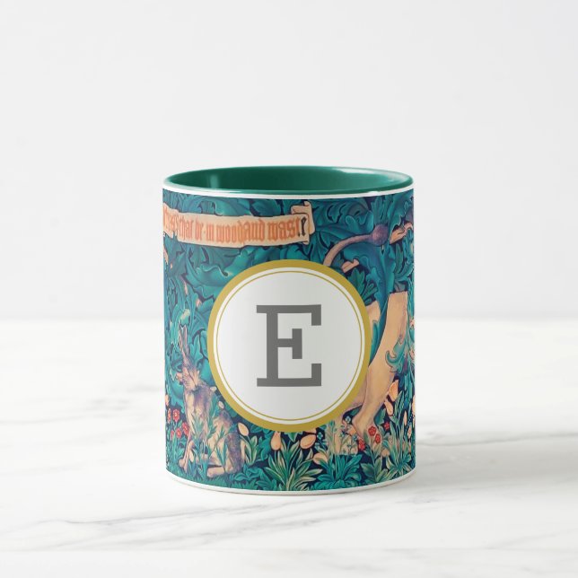 William Morris PERSONALISIERT INITIAL Tasse (Zentrum)
