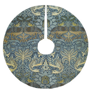 William Morris Pfau-Drache-Klassiker Polyester Weihnachtsbaumdecke