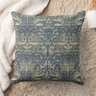 William Morris Pfau und Drache Kissen
