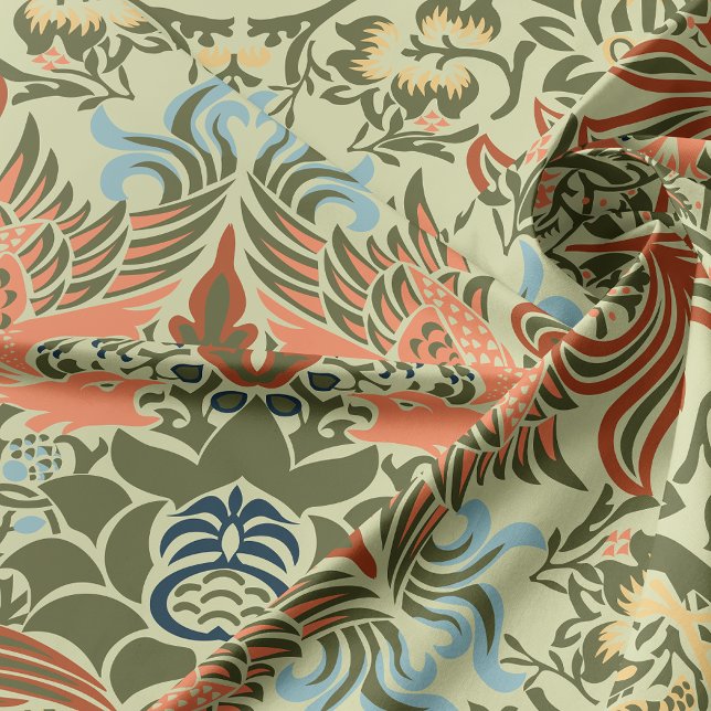 William Morris Pfau und Drache Stoff (Von Creator hochgeladen)
