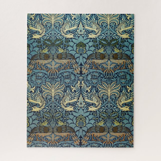 William Morris Pfau und Drache Webdesign (Vertikal)