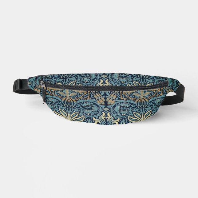 William Morris Pfau und Drache Webdesign Bauchtasche (Vorderseite)