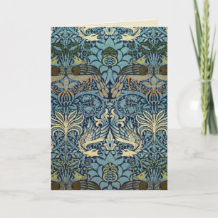 William Morris Pfau und Drache Webdesign Karte