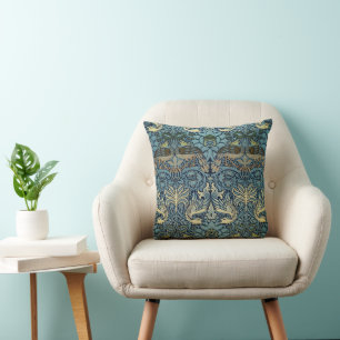 William Morris Pfau und Drache Webdesign Kissen