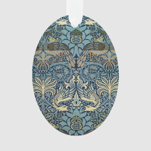 William Morris Pfau und Drache Webdesign Ornament (Vorderseite)
