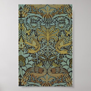 William Morris, Pfau- und Drachenmuster Poster