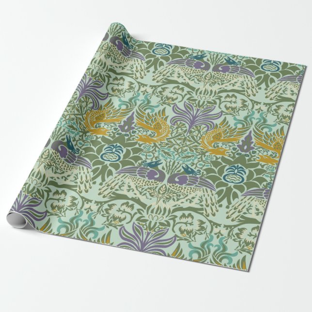 William Morris Pfau und Dragon Wrapping Paper Geschenkpapier (Ungerollt)