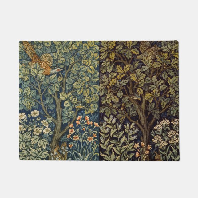 William Morris - Pheasant Bird Tree Botanical Fußmatte (Vorderseite)