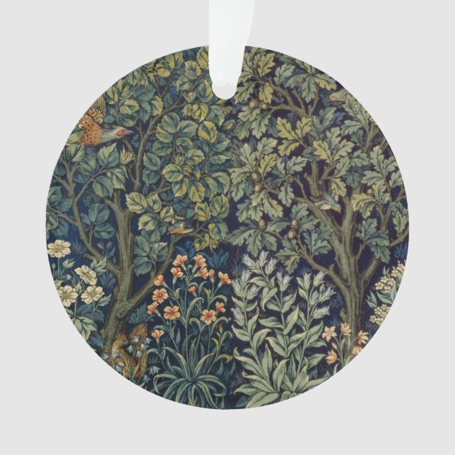 William Morris Pheasant Bird Tree Woodland Ornament (Vorderseite)