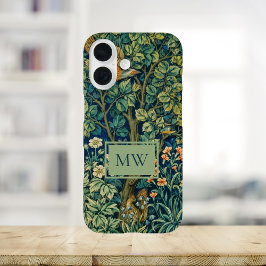 William Morris Pheasant Custom Monogram iPhone 16 Hülle